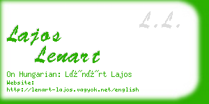 lajos lenart business card